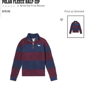 PINK Polar Fleece Half Zip